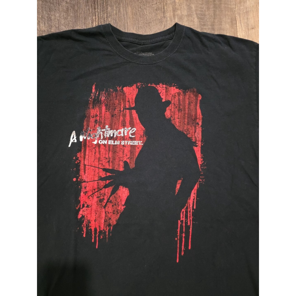 A Nightmare On Elm Street T-shirt Mens XL Black Graphic Freddy Krueger